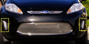 2011-2012 Ford Fiesta T-Rex Upper Class Polished Stainless Bumper Mesh Grille - 2 Piece Side Openings