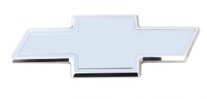 2007-2012 Chevrolet Silverado;;2007-2010 Chevrolet Silverado Heavy Duty T-Rex Billet Bowtie - Rear With Border - Polished