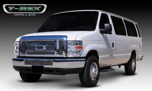 2008-2011 Ford Econoline XLT T-Rex Billet Grille Overlay - 6 Piece