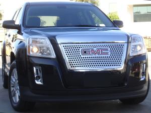 10-12 GMC Terrain T-Rex Holes Series Grille with Logo - Stainless, Round Holes