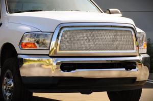 2010-2012 Dodge Ram Pick Up 2500 / 3500 T-Rex Upper Class Polished Stainless Mesh Grille - 1 Piece Full Open