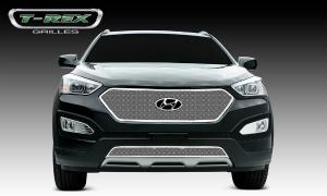 13-14 Hyundai Santa Fe T-Rex Upper Class Series Mesh Grille - Polished, Stainless