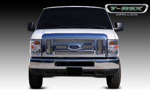 2008-2011 Ford Econoline XLT T-Rex Upper Class Polished Stainless Mesh Grille - 6 Piece