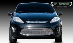 2011-2012 Ford Fiesta T-Rex Upper Class Polished Stainless Mesh Grille - 2 Piece