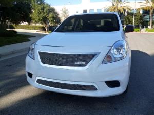 2012 Nissan Versa Sedan T-Rex Upper Class Polished Stainless Mesh Grille 