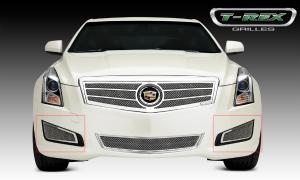 13-14 Cadillac ATS T-Rex Upper Class Series Side Bumper Mesh Grilles - Polished, Stainless