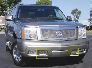 2002-2006 Cadillac Escalade, EXT, ESV T-Rex Upper Class Polished Stainless Bumper Mesh Grille (Mount From The Front)