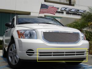 2007-2012 Dodge Caliber (Except SRT) T-Rex Upper Class Polished Stainless Bumper Mesh Grille (Mesh Only - No Frame)