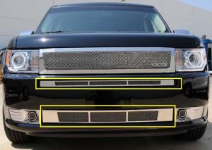 2009-2012 Ford Flex T-Rex Upper Class Polished Stainless Bumper Mesh Grille - 2 Piece