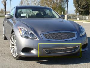 2008-2012 Infiniti G-37 Coupe;;(Will Not Fit IPL Trim Package) T-Rex Upper Class Polished Stainless Bumper Mesh Grille - 1 Piece (Will Not Fit IPL Trim Package)