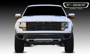 2009-2013 Ford F-150 SVT Raptor T-Rex Laser Billet Grille With Polished Leading Edges