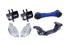 2005 Subaru Impreza, 2007 Subaru Impreza, 2006 Subaru Impreza, 2004 Subaru Impreza, 2003 Subaru Impreza, 2002 Subaru Impreza, 2013 Subaru Impreza, 2014 Subaru Impreza, 2009 Subaru Impreza, 2012 Subaru Impreza, 2011 Subaru Impreza, 2008 Subaru Impreza, 2010 Subaru Impreza, 2015 Subaru WRX STI, 2016 Subaru WRX STI, 2017 Subaru WRX STI Torque Solution TQS Pitch Stops - Engine/Trans/Blue Pitch Mount Kit w/ Mount Plates: 02-14 Subaru WRX / 04+ Subaru STi