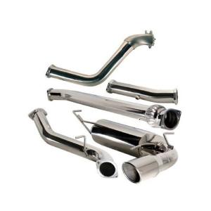 2008-2010 Subaru WRX 5 Door Hatch TurboXS™ Turboback Exhaust System with High Flow Catalytic Converter and Single 4 Inch Polished Stainless Tip