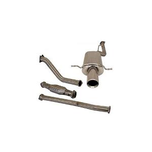 2002-2005 Subaru WRX, 2004-2007 Subaru WRX STI, 2006-2007 Subaru WRX TurboXS™ Turboback Exhaust System (v2) with High Flow Catalytic Converter and 4 Inch Polished Stainless Tip
