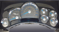 06-07 Hummer H2 US Speedo Gauge Faces - Stainless Steel SS Kit (Blue)