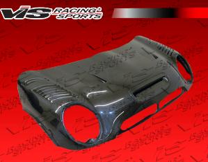 2002-2006 Mini Cooper S 2dr VIS Carbon Fiber Hood - DTM Style - Black