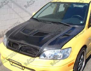 2002-2003 Mitsubishi Lancer 4dr VIS Carbon Fiber Hood - EVO Style