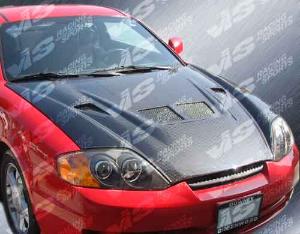 2003-2006 Hyundai Tiburon 2dr VIS Carbon Fiber Hood - EVO Style