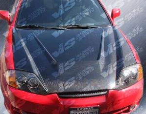 2003-2006 Hyundai Tiburon 2dr VIS Carbon Fiber Hood - Invader Style