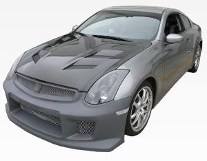2003-2007 Infiniti G35 2dr VIS Carbon Fiber Hood - AMS Style