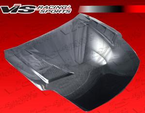 2003-2006 Nissan 350Z 2dr VIS Carbon Fiber Hood - Terminator GT Style - Black