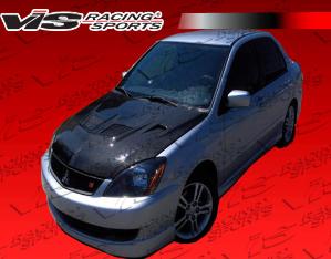 2004-2007 Mitsubishi Lancer 4dr VIS Carbon Fiber Hood - EVO Style