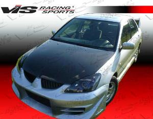 2004-2007 Mitsubishi Lancer 4dr VIS Carbon Fiber Hood - OEM Style