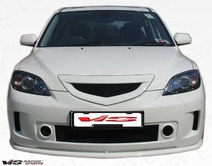 Front Bumper Grille Textured Black For 2007-2009 Mazda 3 Sedan Std.Type Model 