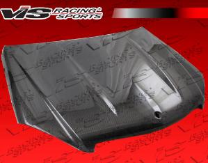 2008-2011 Mercedes C-Class 4dr VIS Carbon Fiber Hood - C63 Style