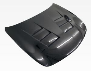 09-12 Infiniti G37 4dr VIS Carbon Fiber Hood - Terminator Style - Black