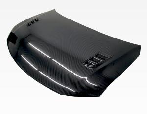 11-13 Scion TC 2dr VIS Carbon Fiber Hood - RR Style - Black