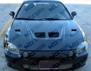 88-91 Honda CRX HB VIS Carbon Fiber Hood - Xtreme GT Style - Black