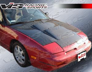89-94 Nissan 240SX 2dr/HB VIS Carbon Fiber Hood - Techno R Style