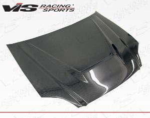 96-98 Honda Civic 2dr/4dr VIS Carbon Fiber Hood - Invader Style