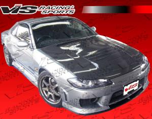 99-02 Nissan SILVA S15 2dr VIS Carbon Fiber Hood - Drift Style