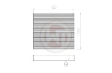 Universal Wagner Tuning WGT Radiator Kits - 240x251x52mm Radiator Core