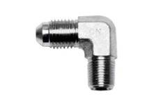 Universal Wilwood WIL Fittings and Adaptors - 90 Deg Elbow Fitting -4 AN NPT Male to 1/8-27
