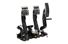 Universal Wilwood WIL Brake and Clutch Pedals - Adjustable Tru-Bar Brake, Clutch, Throttle - Floor Mount - 4.75-5.75:1