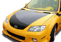 01-03 Protégé Wings West MPS Hood Bonnet Set, 2 Piece (Urethane)