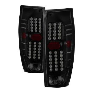 Chevy Avalanche 02-06 Xtune LED Tail Lights - Black Smoked