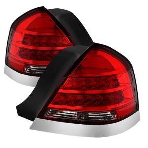 Crown Victoria 98-11 Xtune LED Tail Lights - Red Clear