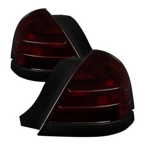 Ford Crown Victoria 1999-2011 ( Fit Models with 2 Bulb Socket / Chrome Bezel Only) Xtune OEM Style Tail Light - Red Smoked
