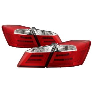 Honda Accord 2013-2015 4DR (does not fit factory LED model) Xtune LED Tail Lights - Red Clear
