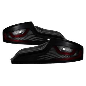 Infiniti G35 Coupe 2006-2007 Xtune LED Light Tube Style Tail Lights - Black Smoked
