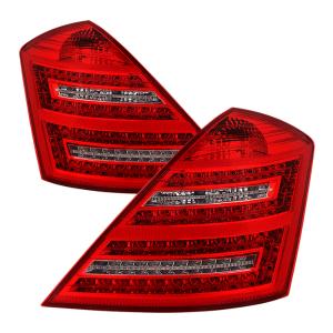 Mercedes Benz W221 S-Class 07-09 Xtune LED Tail Lights - Red Clear
