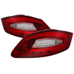 Porsche 987 Cayman 06-08 / Boxster 05-08 Xtune LED Tail Lights - Red Clear