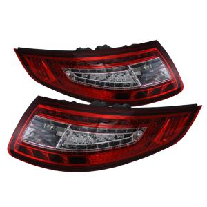 Porsche 911 997 05-08 Xtune LED Tail Lights - Red Clear