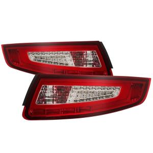 Porsche 911 997 05-08 Xtune Light Bar LED Tail Lights - Red Clear