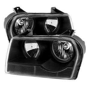 Chrysler 300 05-08 (Does Not Fit 300C or SRT-8 Models that use Projection Halogen or Xenon Headlights ) Xtune Halogen Non-Projection Style Only Crystal headlights - Black