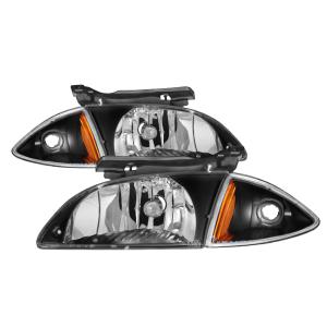 Chevy Cavalier 00-02 Xtune Corner Lamp & Headlights 4-Piece set-Black